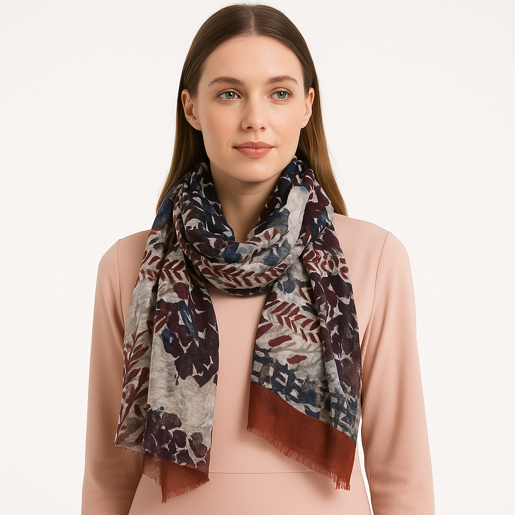 Premium Soft Quality Modal Scarf Screen Print Lightweight Wraps MMD424