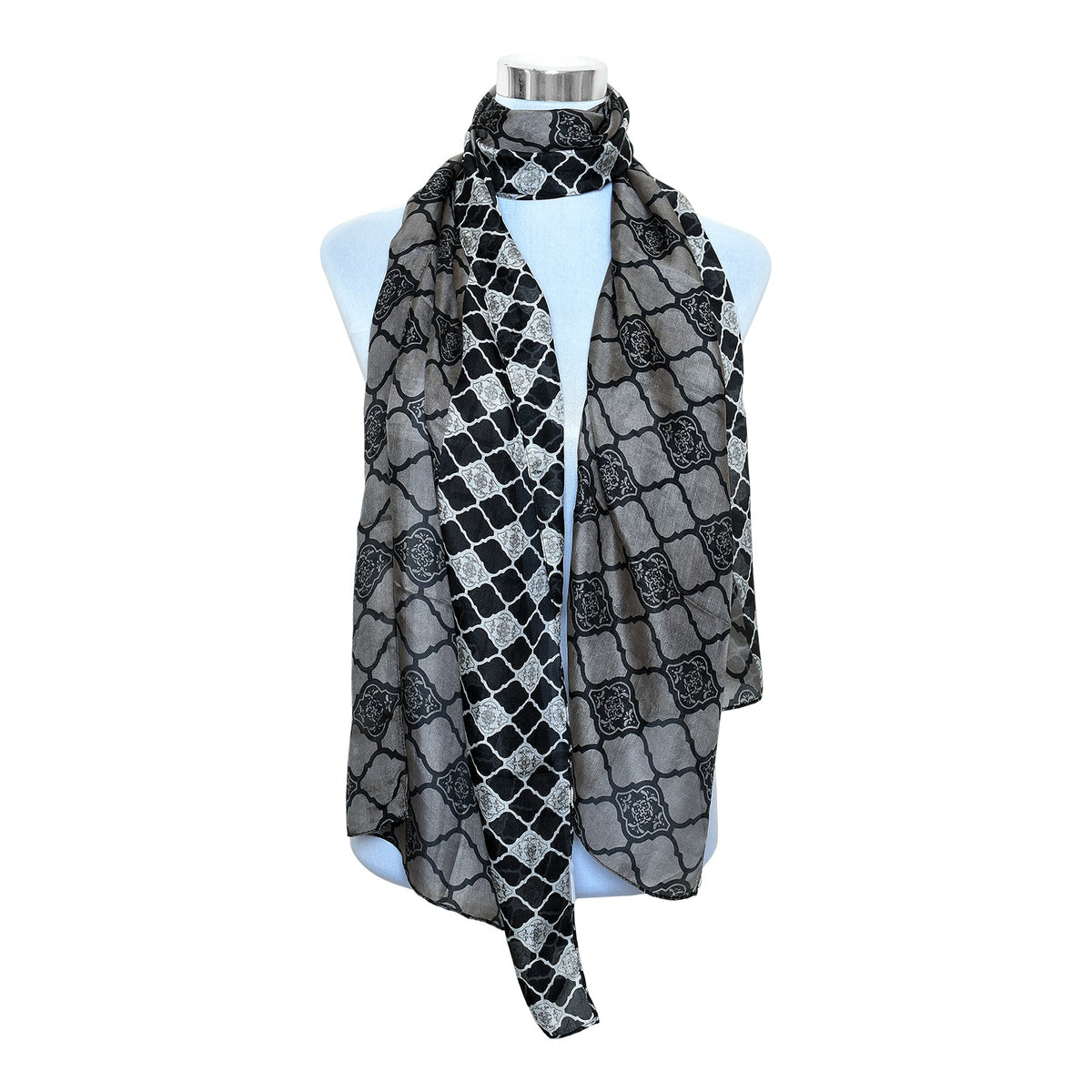 Premium and Soft Quality Printed Scarf Tabby Silk Lightweight MSL205