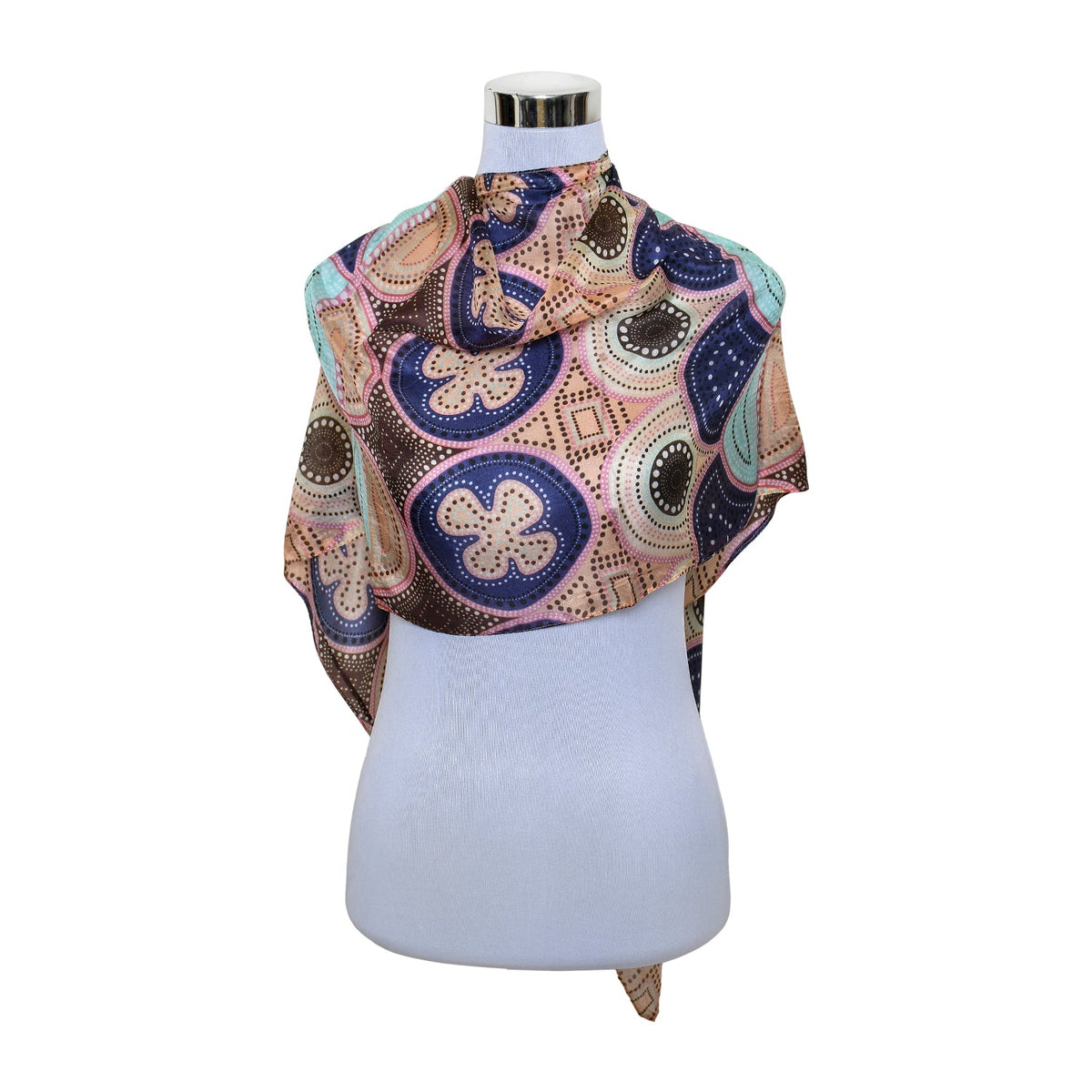 Premium and Soft Quality Printed Scarf Tabby Silk Lightweight MSL210