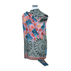 Premium and Soft Quality Printed Scarf Silk and Wool Lightweight MSW105