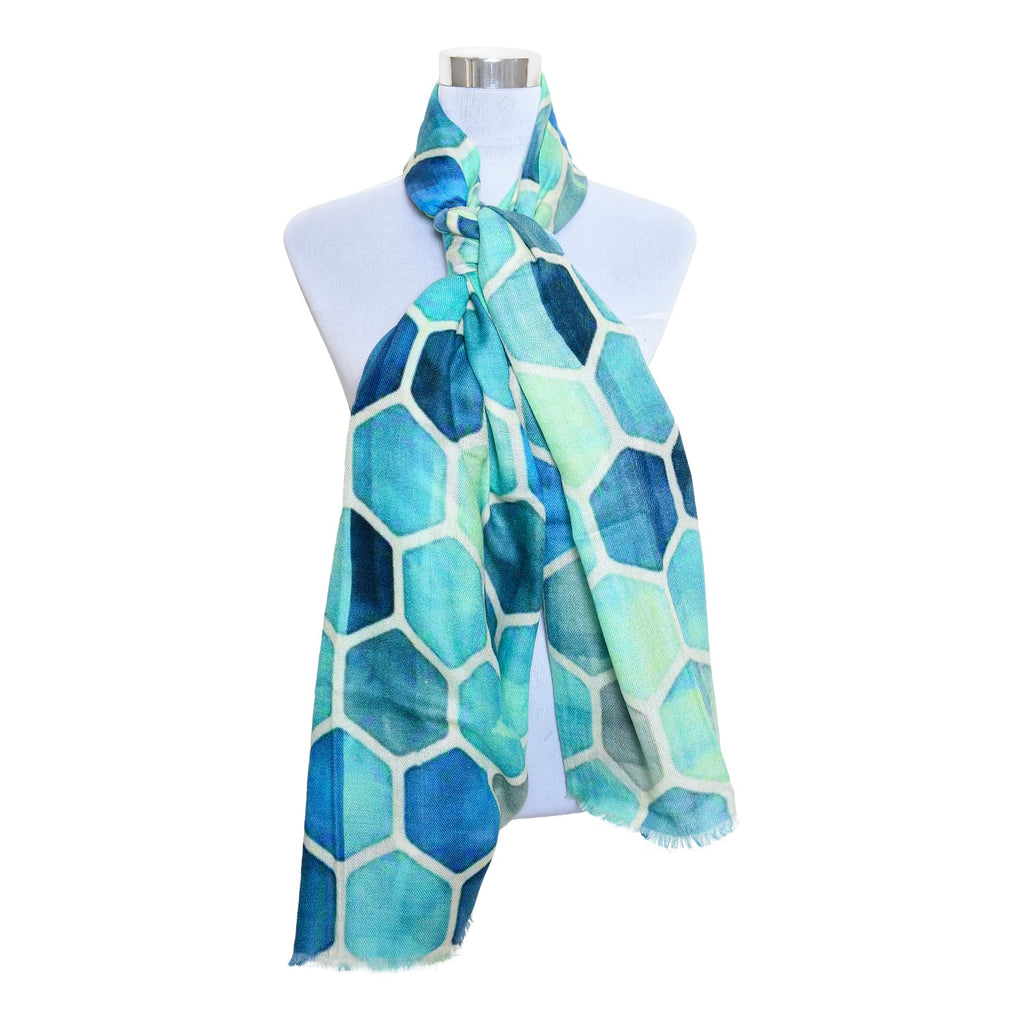 Womens Silk 15% Wool Scarf Lightweight Wraps MSW109
