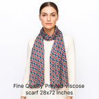Womens Viscose Print Scarf Lightweight Wraps MV503