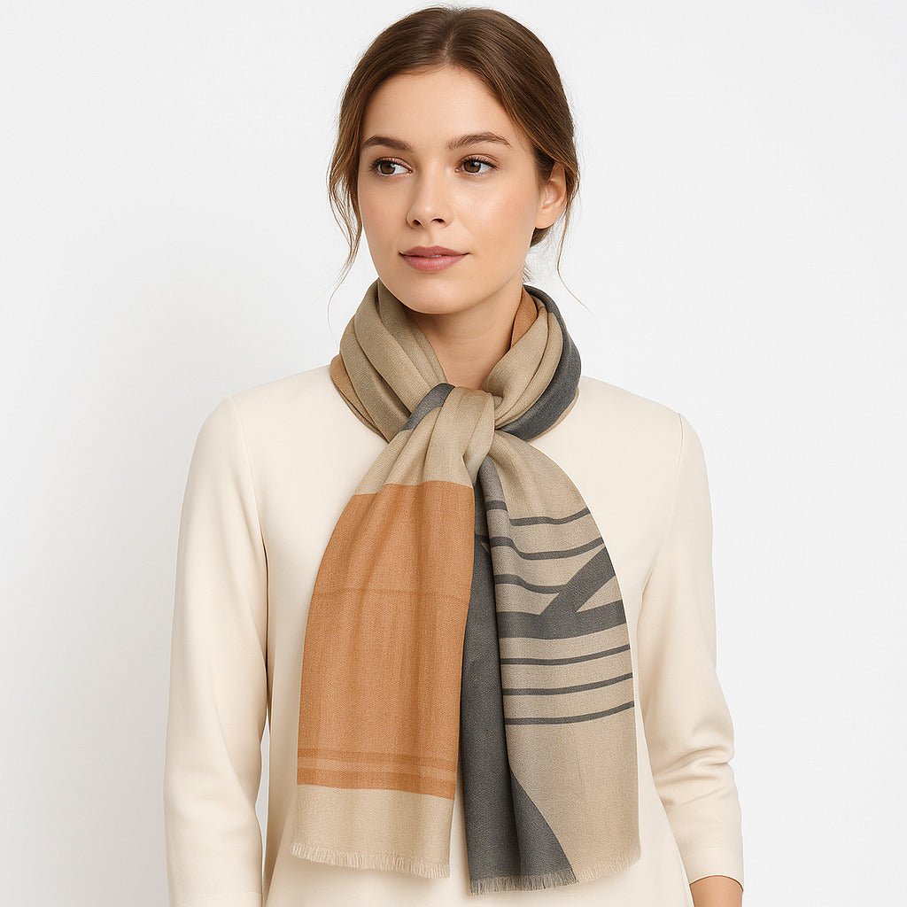 Womens Viscose Print Scarf Lightweight Wraps MV504