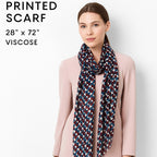 Womens Viscose Print Scarf Lightweight Wraps MV507