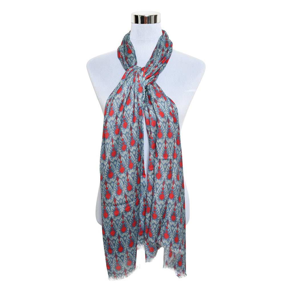 Womens Viscose Print Scarf Lightweight Wraps MV508
