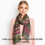 Womens Viscose Print Scarf Lightweight Wraps MV509