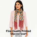 Womens Viscose Print Scarf Lightweight Wraps MV514