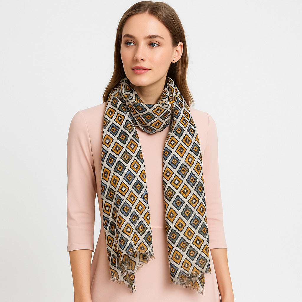 Womens Viscose Print Scarf Lightweight Wraps MV515