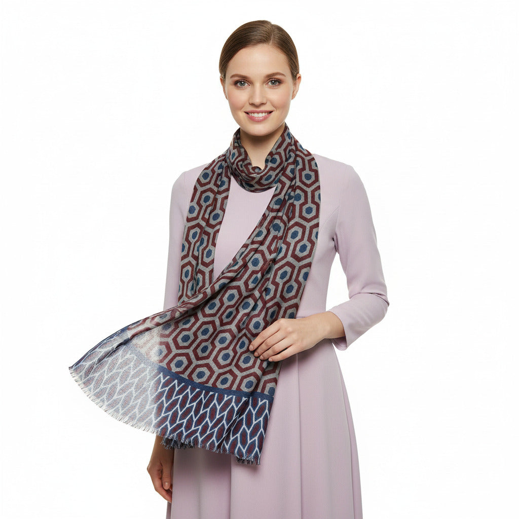 Womens Viscose Print Scarf Lightweight Wraps MV518