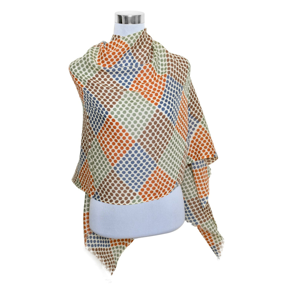 Premium & Soft Quality Printed Scarf Cashmere Wool Lightweight MWL306