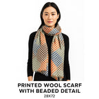 Premium & Soft Quality Printed Scarf Cashmere Wool Lightweight MWL306