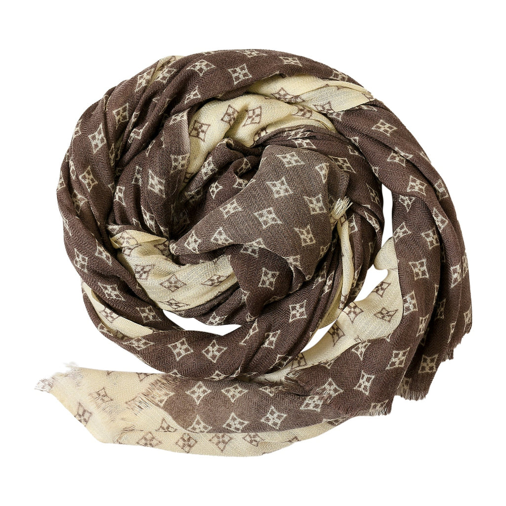 Premium & Soft Quality Printed Scarf Cashmere Wool Lightweight MWL308