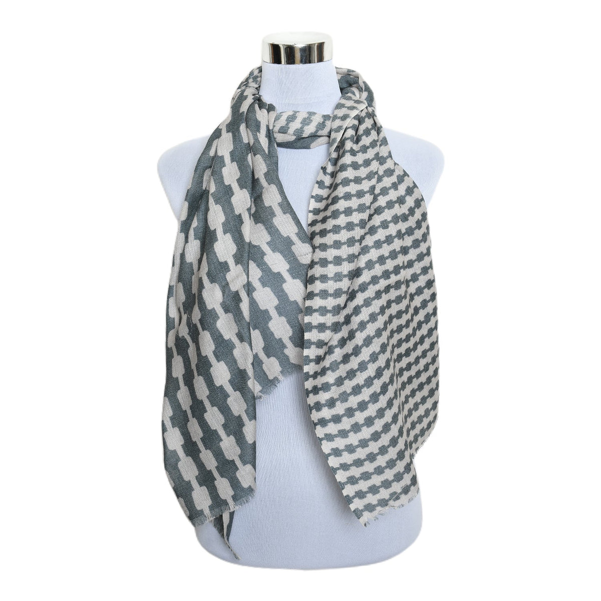 Premium & Soft Quality Printed Scarf Cashmere Wool Lightweight MWL313