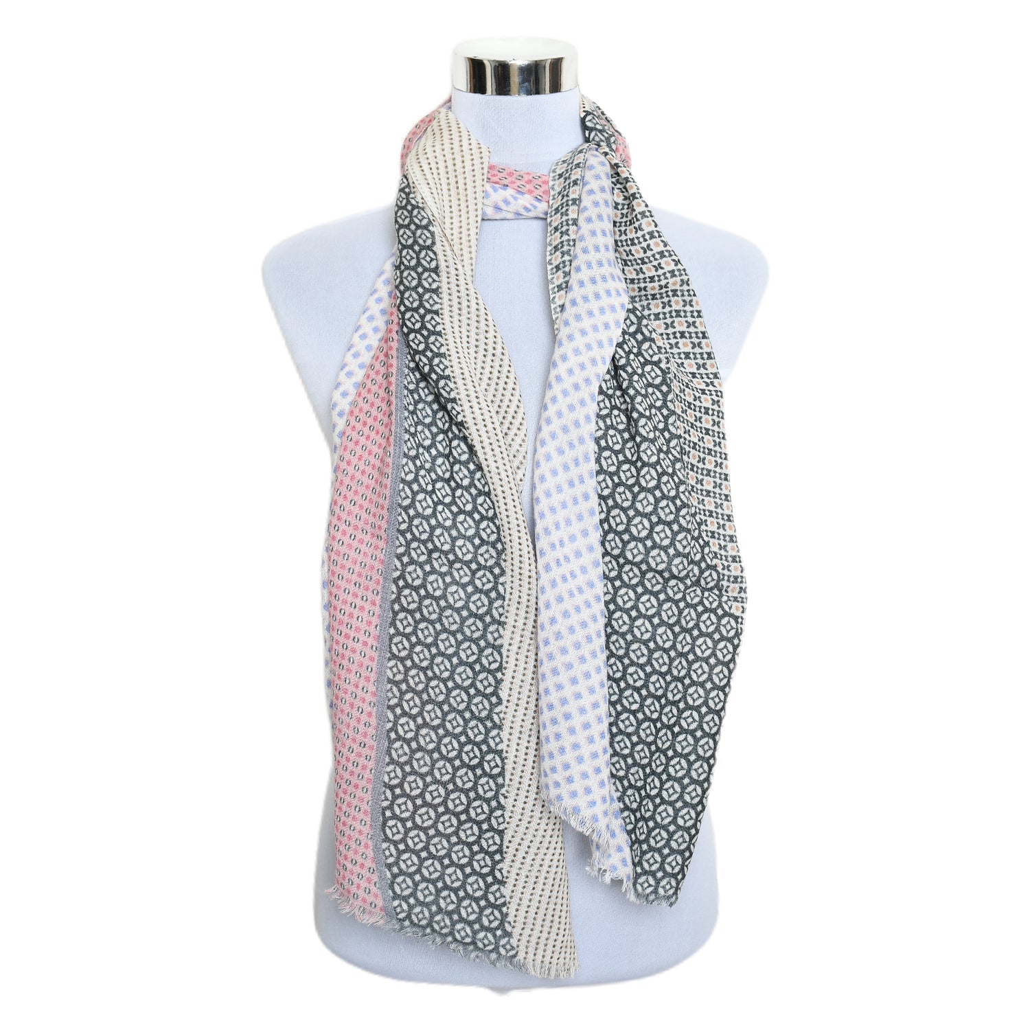 Premium & Soft Quality Printed Scarf Cashmere Wool Lightweight MWL314