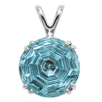 Sky Blue Topaz 925 Sterling Silver Pendant Necklace Jewelry SP01003