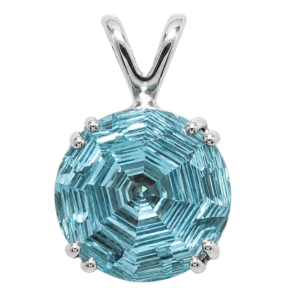 Sky Blue Topaz 925 Sterling Silver Pendant Necklace Jewelry SP01003
