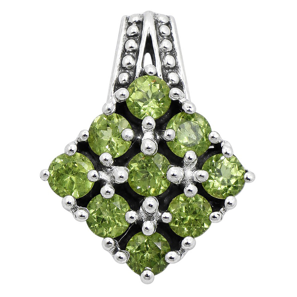 Peridot 925 Sterling Silver Pendant Necklace Jewelry SP01010