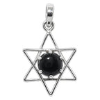 Star - Black onyx 925 Sterling Silver Pendant Necklace Jewelry SP01024