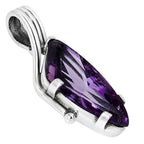 Amethyst 925 Sterling Silver Pendant Necklace Jewelry SP01032