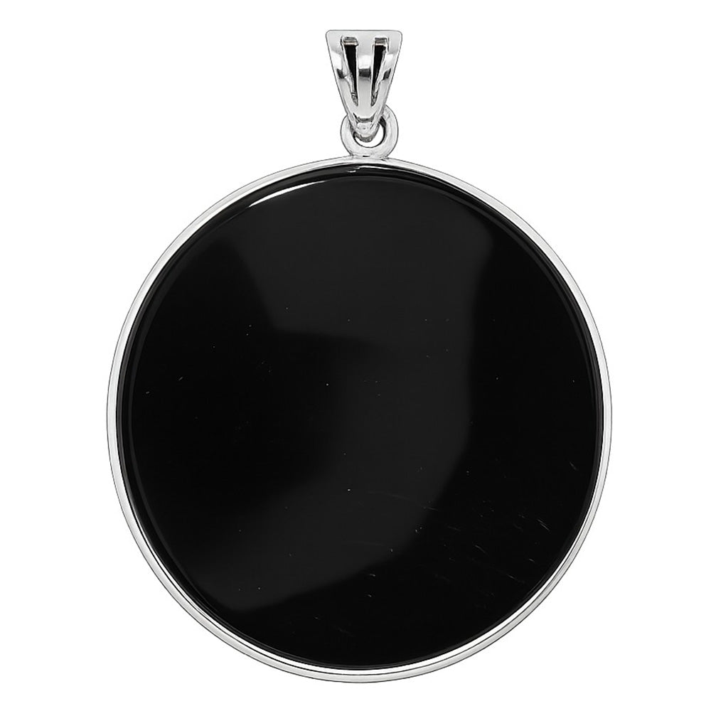 Black onyx 925 Sterling Silver Pendant Necklace Jewelry SP01038