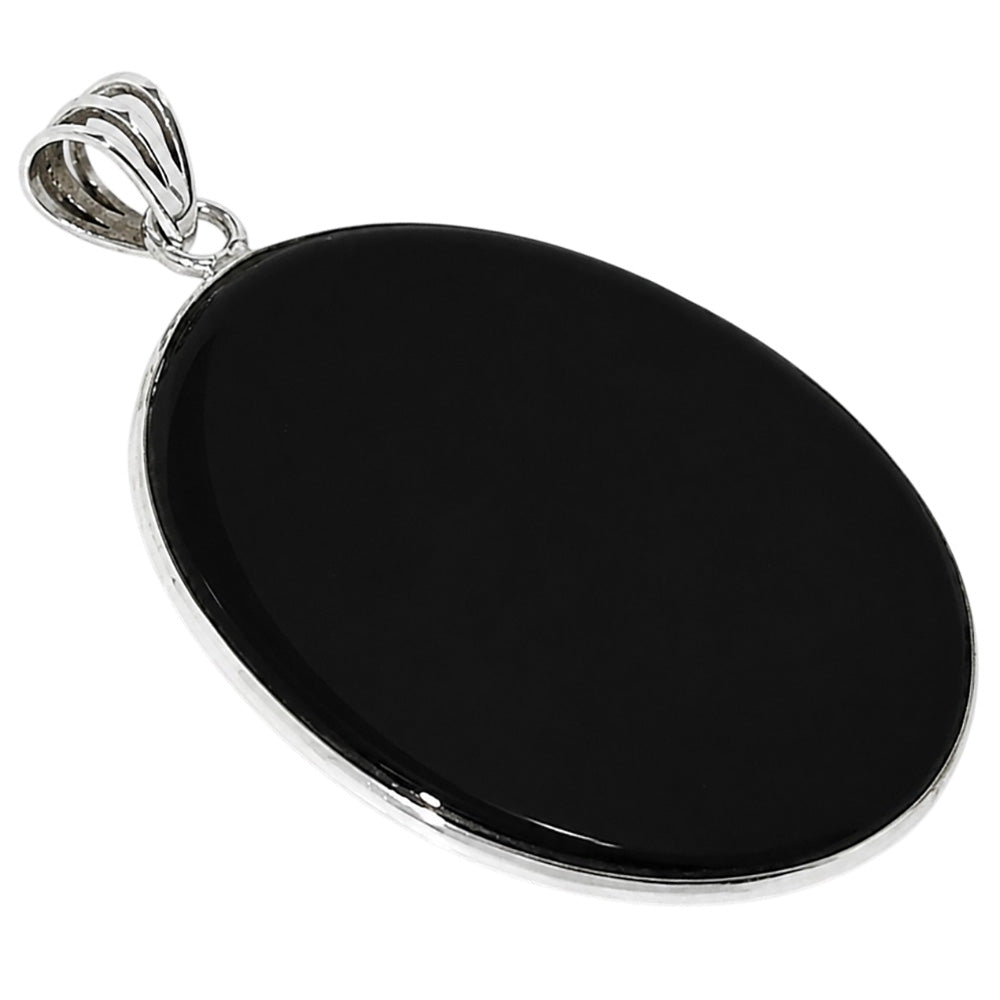 Black onyx 925 Sterling Silver Pendant Necklace Jewelry SP01038