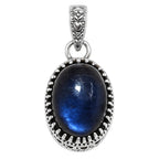 Filigree - Blue Labradorite 925 Sterling Silver Pendant Necklace Jewelry SP01044