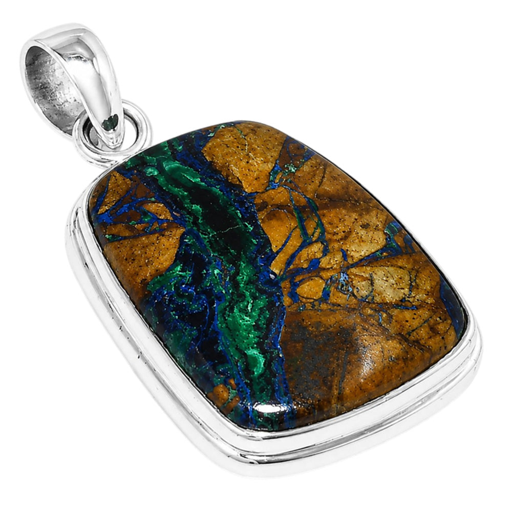 Shattuckite 925 Sterling Silver Pendant Necklace Jewelry SP01050