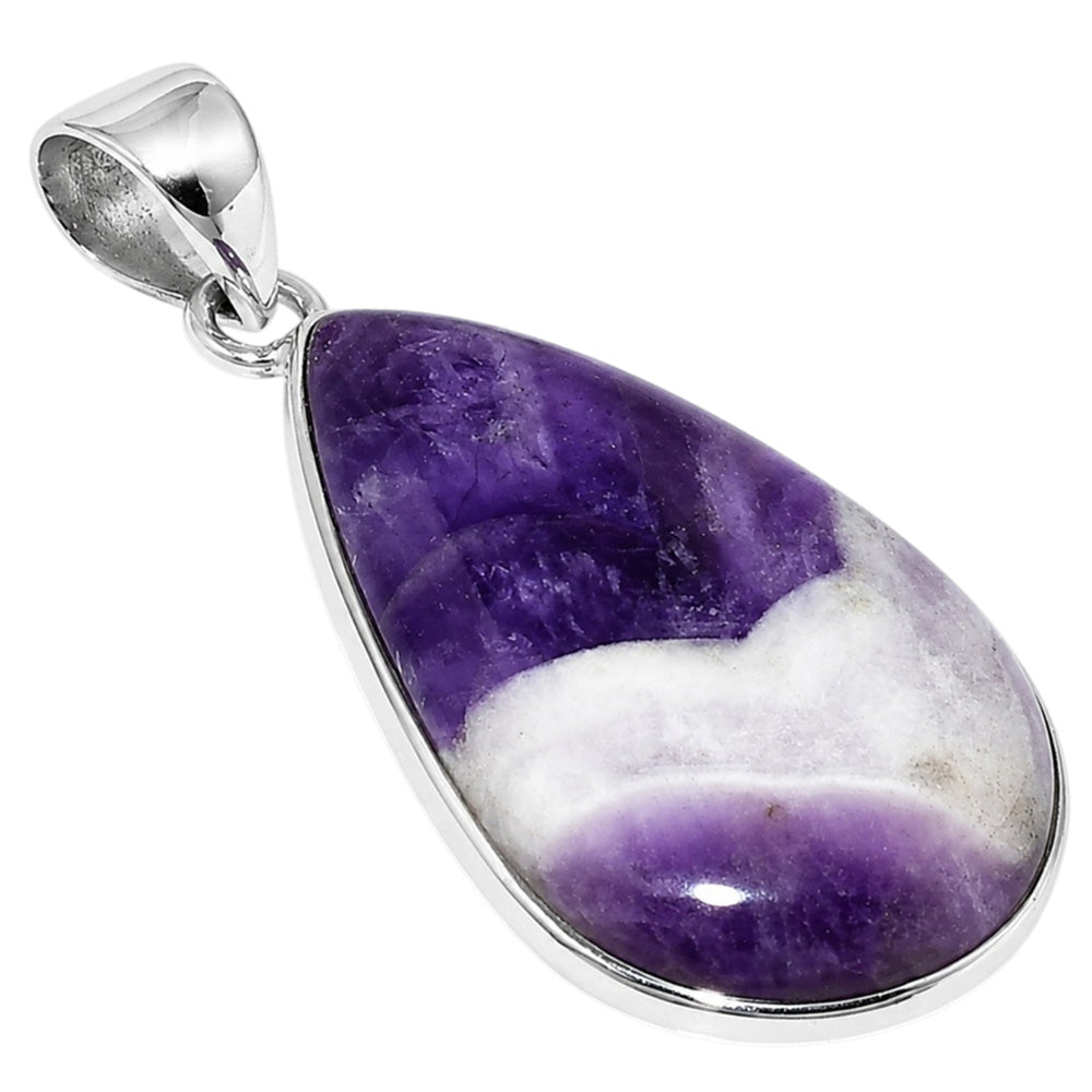 Chevron Amethyst 925 Sterling Silver Pendant Necklace Jewelry SP01055