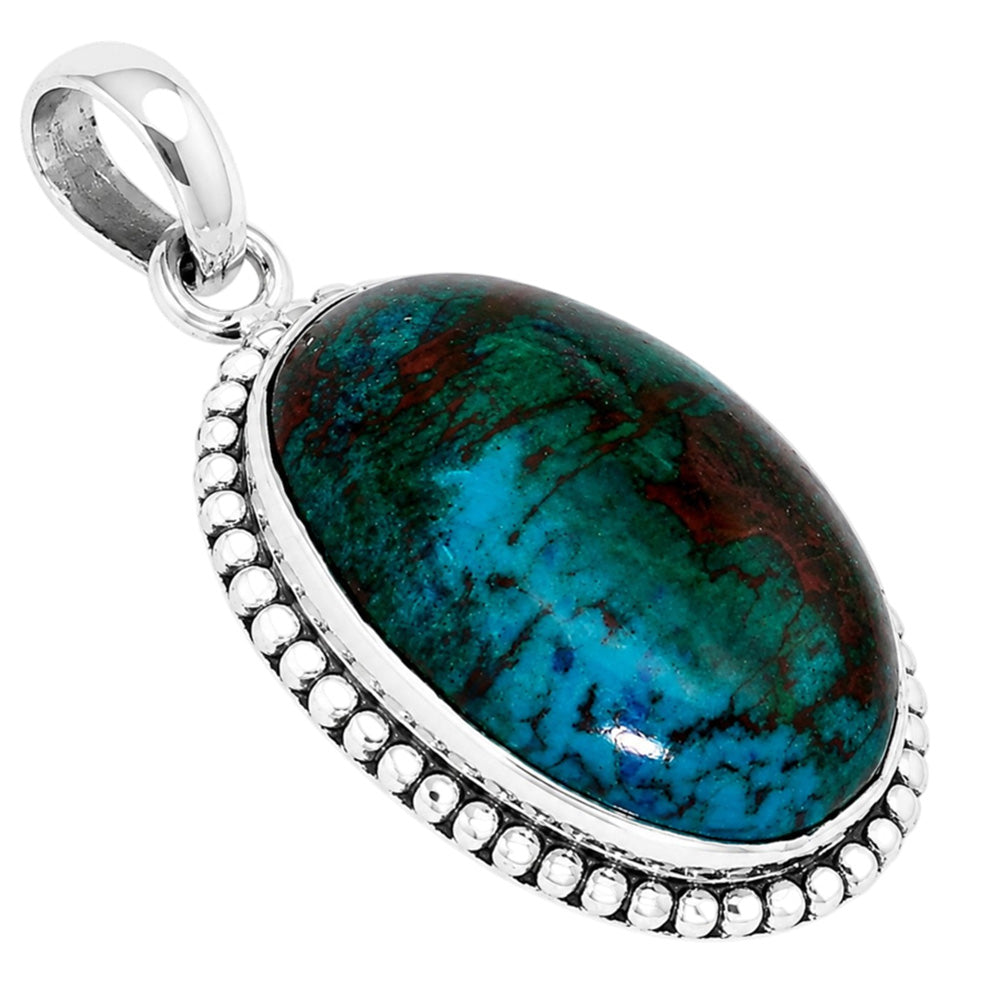 Shattuckite 925 Sterling Silver Pendant Necklace Jewelry SP01056