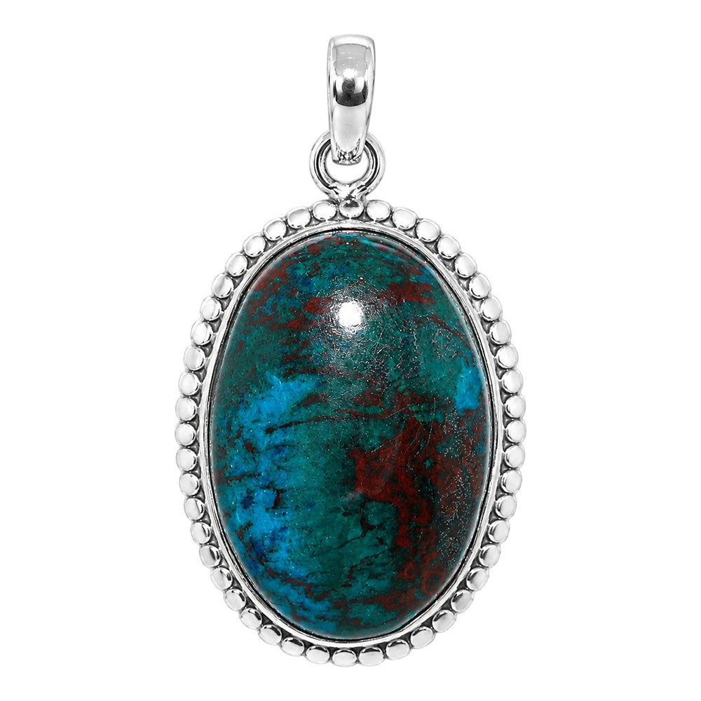 Shattuckite 925 Sterling Silver Pendant Necklace Jewelry SP01056