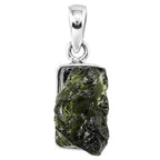 Moldavite Rough 925 Sterling Silver Pendant Necklace Jewelry SP01060