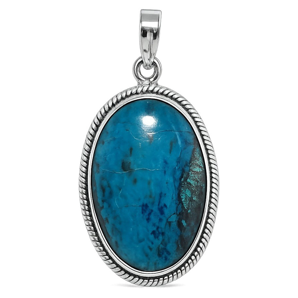Shattuckite 925 Sterling Silver Pendant Necklace Jewelry SP01067