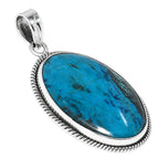 Shattuckite 925 Sterling Silver Pendant Necklace Jewelry SP01067