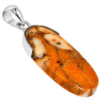 Coral Jasper 925 Sterling Silver Pendant Necklace Jewelry SP01071