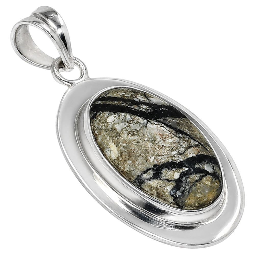 Authentic White Buffalo Turquoise Nevada 925 Sterling Silver Pendant Necklace Jewelry SP01094