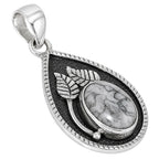 Pinolith Stone 925 Sterling Silver Pendant Necklace Jewelry SP01110