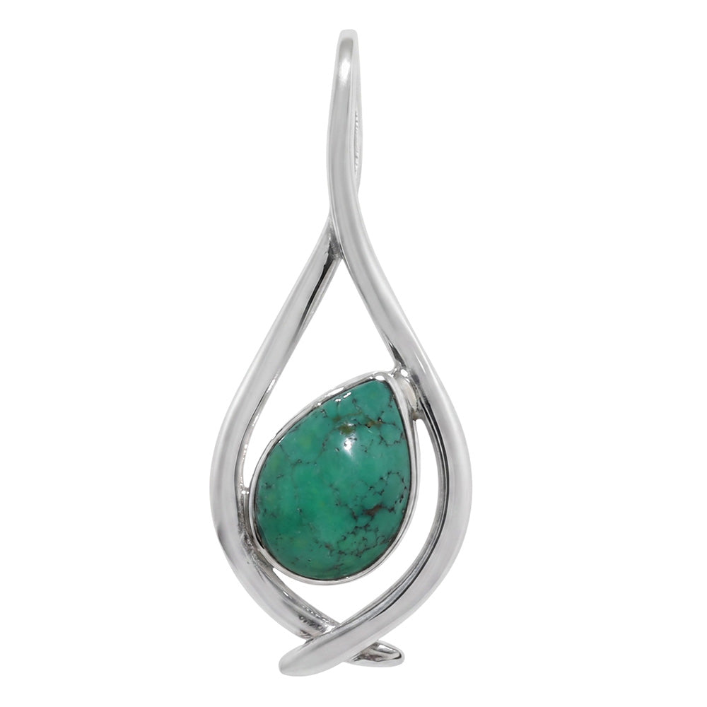 Turquoise Magnesite 925 Sterling Silver Pendant Necklace Jewelry SP01116