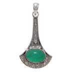 Green Onyx 925 Sterling Silver Pendant Necklace Jewelry SP01118
