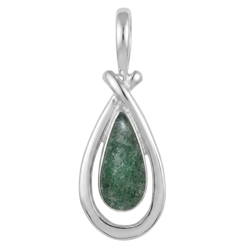 Green Aventurine 925 Sterling Silver Pendant Necklace Jewelry SP01121