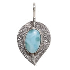 Larimar (Dominican Republic) 925 Sterling Silver Pendant Necklace Jewelry SP01126