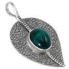 Azurite Chrysocolla 925 Sterling Silver Pendant Necklace Jewelry SP01127