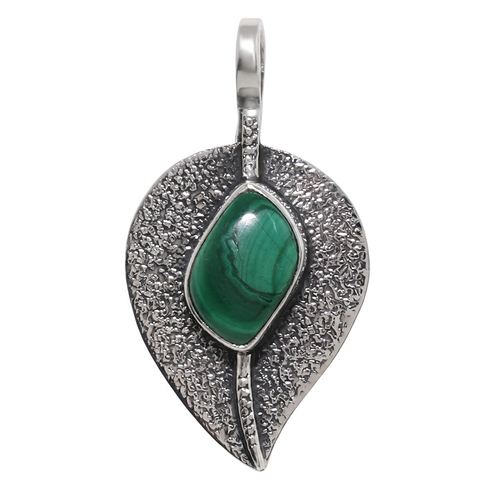 Malachite Eye 925 Sterling Silver Pendant Necklace Jewelry SP01129