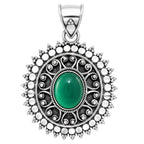 Green Onyx 925 Sterling Silver Pendant Necklace Jewelry SP01140