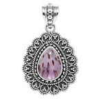 Cacoxenite Super Seven 7 Mineral 925 Sterling Silver Pendant Necklace Jewelry SP01141
