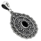 Black onyx 925 Sterling Silver Pendant Necklace Jewelry SP01143