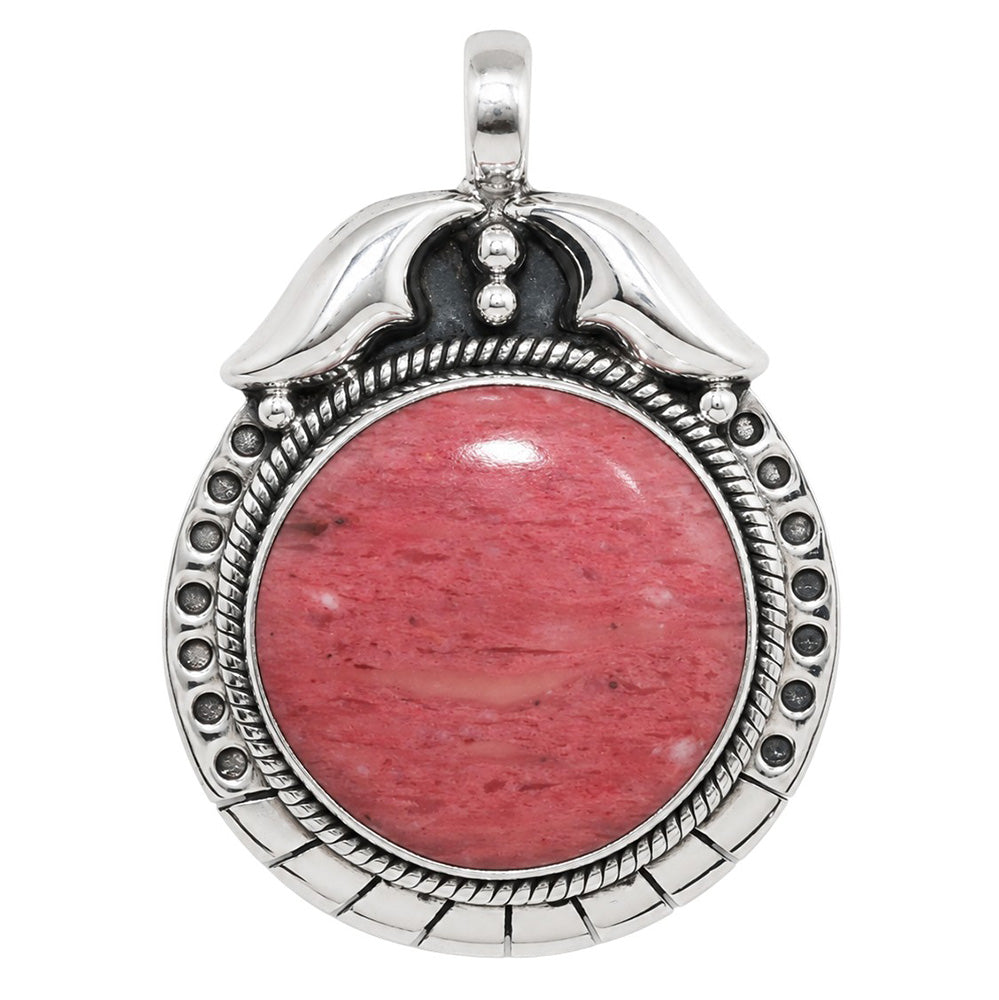 Pink Tulip Quartz 925 Sterling Silver Pendant Necklace Jewelry SP01151