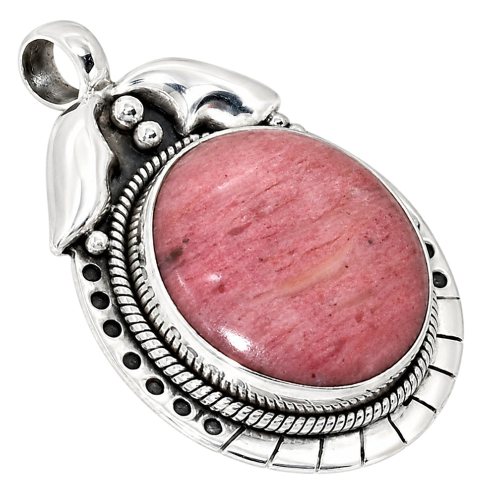 Pink Tulip Quartz 925 Sterling Silver Pendant Necklace Jewelry SP01151