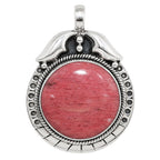 Pink Tulip Quartz 925 Sterling Silver Pendant Necklace Jewelry SP01151