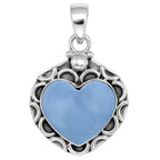 Heart - Owyhee Opal 925 Sterling Silver Pendant Necklace Jewelry SP01153