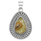 Australian Prehnite 925 Sterling Silver Pendant Necklace Jewelry SP01154